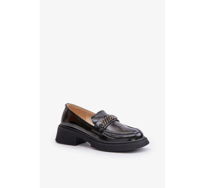 Dámske lakované mokasíny s D&A Black Dámske lakované mokasíny s D&A Black