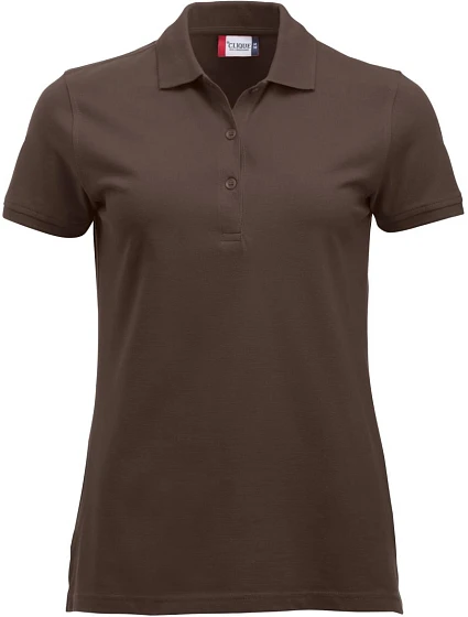 Clique Classic Marion S/S Dámske polo tričko z hrubej bavlny 67.8246 tmavá mokka Clique Classic Marion S/S Dámske polo tričko z hrubej bavlny 67.8246 tmavá mokka
