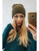 model 18750025 khaki čepice z mohéru - K-Fashion model 18750025 khaki čepice z mohéru - K-Fashion