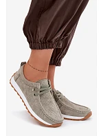 Dámské polobotky z přírodního semiše Zelená Amela