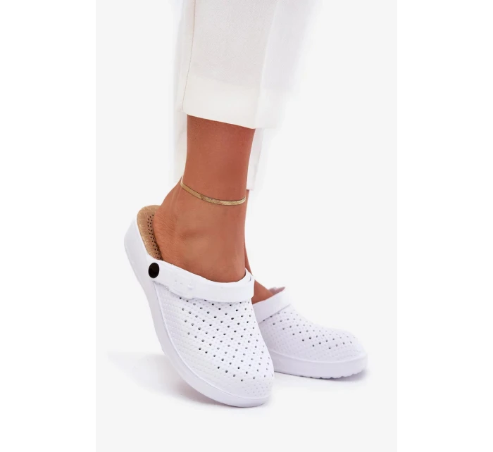 Dámske penové dreváky Faylina - biele