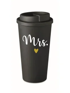 MRS. - čierny termohrnček 475 ml