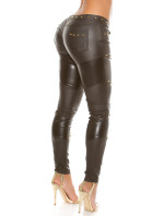 Sexy KouCla leatherlook trousers with rivets