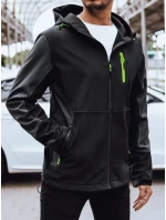 Pánská softshellová bunda s kapucí černá Dstreet model 21970242 - FashionStreet