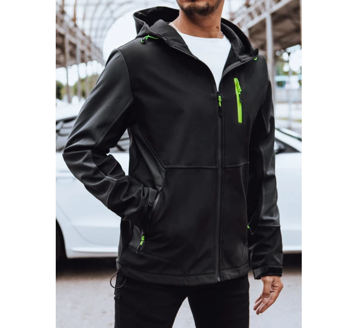 Pánská softshellová bunda s kapucí černá Dstreet model 21970242 - FashionStreet
