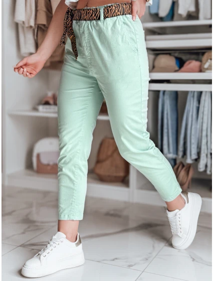 Dámské kalhoty s páskem mint Dstreet model 21987145 - FashionStreet