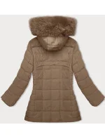 Béžová prošívaná dámská zimní bunda model 21247024 - J.STYLE