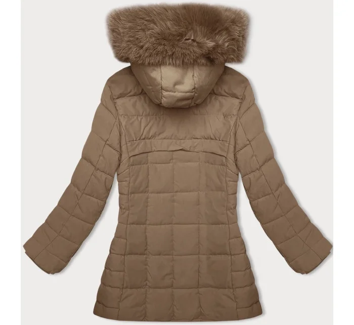 Béžová prošívaná dámská zimní bunda model 21247024 - J.STYLE