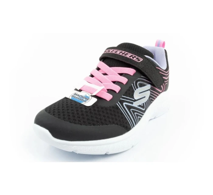 Ľahká pohodlná detská športová obuv na suchý zips Skechers Microspec