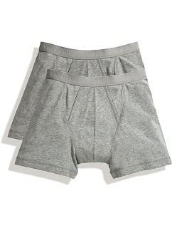 Fruit of the Loom Classic Boxer 2-Pack Pánske boxerky, balenie po 2 ks 16.7026 svetlosivá melírovaná/svetlosivá melírovaná