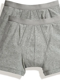 Fruit of the Loom Classic Boxer 2-Pack Pánske boxerky, balenie po 2 ks 16.7026 svetlosivá melírovaná/svetlosivá melírovaná