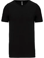 K Pánské elastické tričko s výstřihem do V 20. black model 22511771 - Kariban