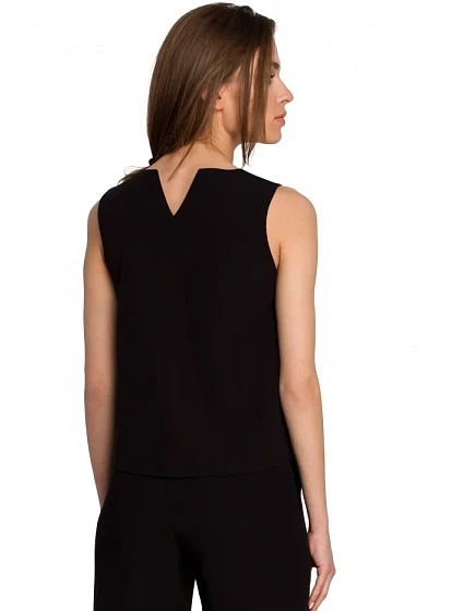 model 18003466 Halenka bez rukávů černá - STYLOVE