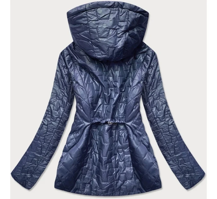 Modrá dámska bunda s prešívaním (BR0121) Modrá dámska bunda s prešívaním (BR0121)