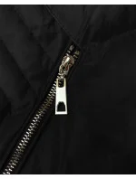 Čierna prešívaná dámska bunda pre prechodné obdobie (5M3162-392)