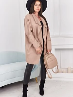 Kapska s vreckami tmavo béžová