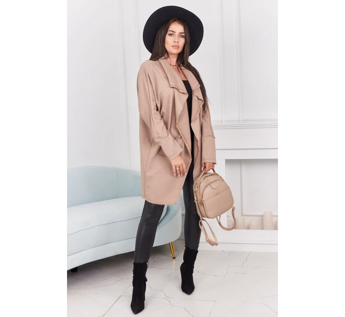 Kapska s vreckami tmavo béžová Kapska s vreckami tmavo béžová