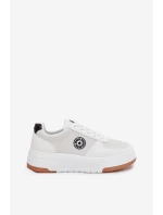 Sneakersy Damskie Na Platformie Big Star RR274572 HI-POLY SYSTEM Białe Sneakersy Damskie Na Platformie Big Star RR274572 HI-POLY SYSTEM Białe