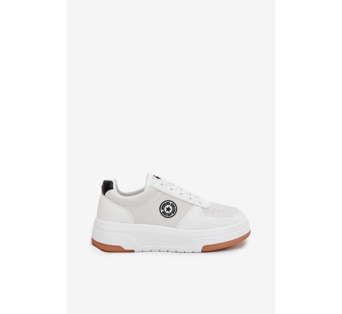 Sneakersy Damskie Na Platformie Big Star RR274572 HI-POLY SYSTEM Białe Sneakersy Damskie Na Platformie Big Star RR274572 HI-POLY SYSTEM Białe