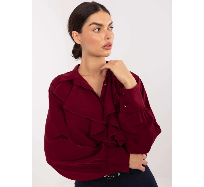 Koszula IT KS model 21795530 bordowy - FPrice Koszula IT KS model 21795530 bordowy - FPrice