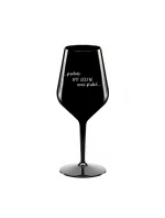 PROTOŽE BÝT ÚČETNÍ NENÍ PRDEL - černá nerozbitná sklenice na víno 470 ml PROTOŽE BÝT ÚČETNÍ NENÍ PRDEL - černá nerozbitná sklenice na víno 470 ml