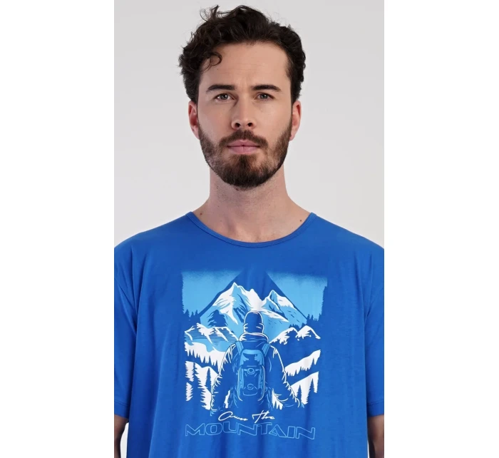 Pánska nočná košeľa s krátkym rukávom Mountain