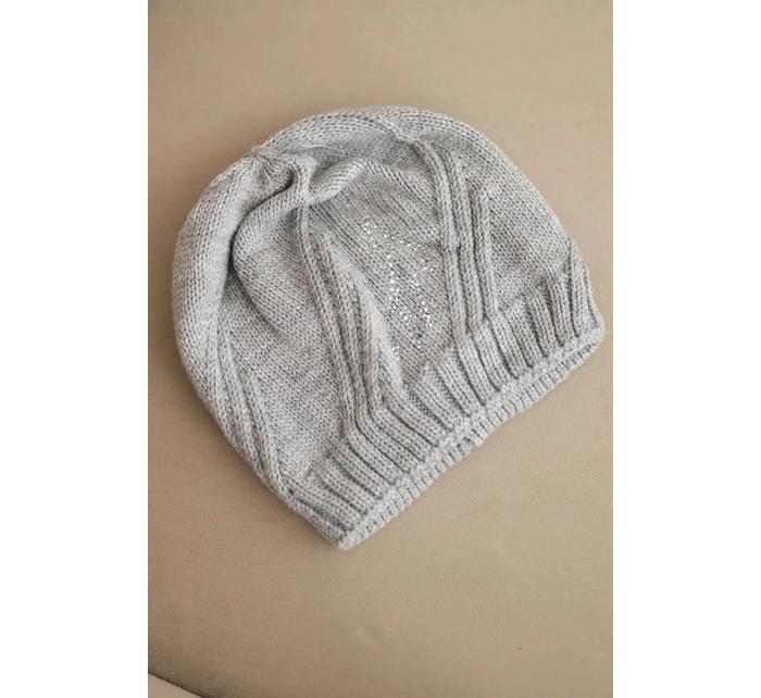 Dámska zimná vlnená čiapka K442 sivá Dámska zimná vlnená čiapka K442 sivá
