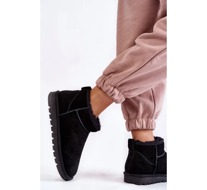 Dámské semišové nízké boty do sněhu Černe model 21601975 - Boto Dámské semišové nízké boty do sněhu Černe model 21601975 - Boto