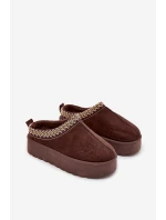 Dětské mládežnické sněhule s výšivkou na platformě čokoládové Jolisse Dětské mládežnické sněhule s výšivkou na platformě čokoládové Jolisse