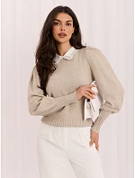 Sweter IR SW model 22401157 beżowy - FPrice Sweter IR SW model 22401157 beżowy - FPrice
