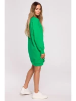 model 18004079 Svetrová tunika se zipy zelená - Moe