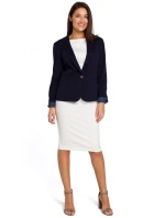 S154 Sako s jedným gombíkom - tmavo modré