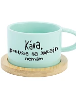 KÁVA, PROTOŽE NA KOKAIN NEMÁM - mint hrníček makronka 200 ml