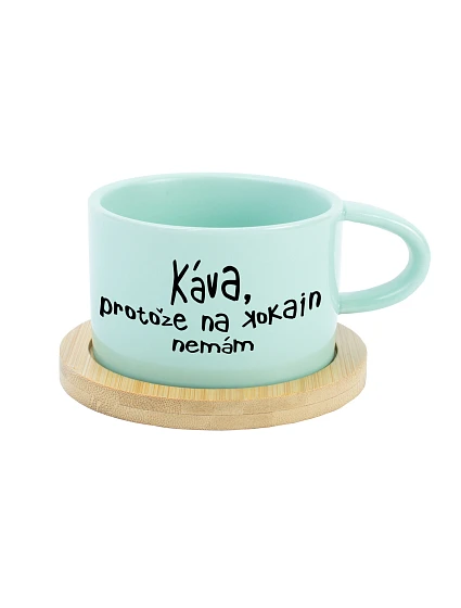 KÁVA, PROTOŽE NA KOKAIN NEMÁM - mint hrníček makronka 200 ml