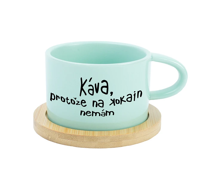KÁVA, PROTOŽE NA KOKAIN NEMÁM - mint hrníček makronka 200 ml