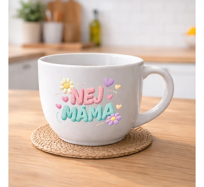 NEJ MÁMA - MEGA XXL keramický hrnek 1000 ml