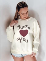 Dámská mikina s potiskem LOVE béžová Dstreet model 21988187 - FashionStreet