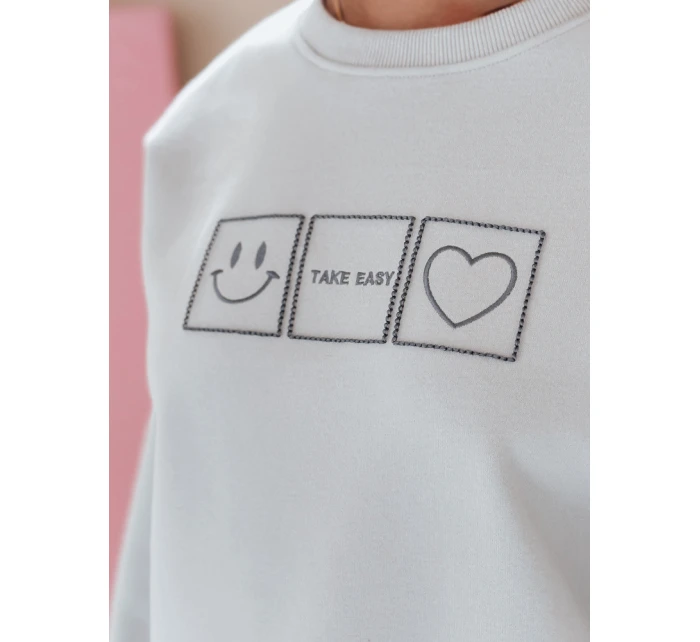 Dámská oversize mikina s výšivkou modrá Dstreet model 21989242 - FashionStreet