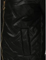 Dámska prešívaná bunda s kapucňou čierna FashionStreet TY5551