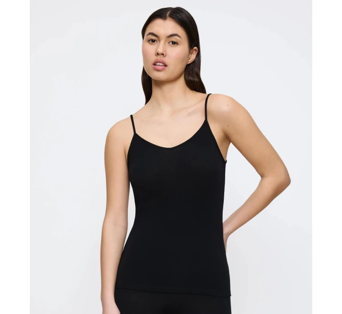 Beauty Layers Spaghetti Top Wool - BLACK - TRIUMPH BLACK - TRIUMPH