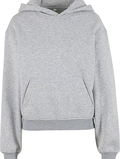 Build your Brand BY 444 Dámska mikina s kapucňou v oversize strihu „Loose Fit“ 56.0444 šedá melírovaná
