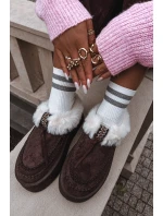 Śniegowce Damskie Z Futerkiem Na Platformie Czekoladowe Rosmira Śniegowce Damskie Z Futerkiem Na Platformie Czekoladowe Rosmira