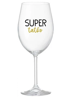 SUPER DAD - priehľadný pohár na víno 350 ml