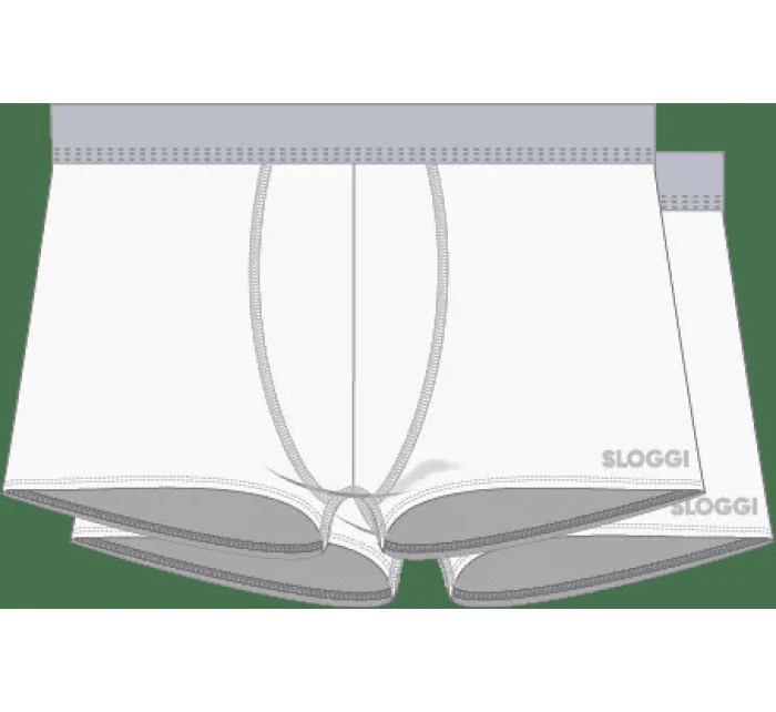 Pánské boxerky GO ABC 2.0 Hipster 2P - WHITE - bílé 0003  - SLOGGI