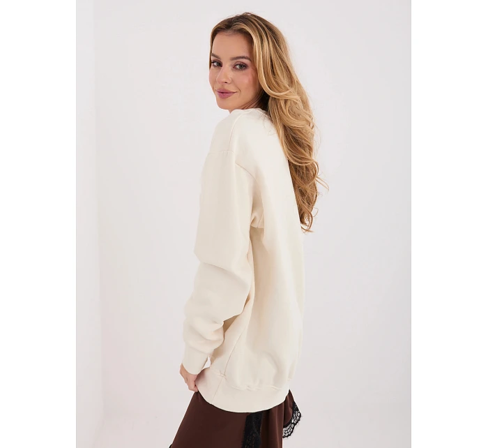 Bawełniana damska bluza basic Goodlookin ecru (A1047)