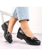 Dámske lakované poltopánky so zdobením Filippo DP4569