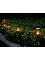 SOLÁRNA BATERKA TANCUJÚCE PLAMENE 12X12X78CM 36 LED XXXL