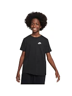 Detské tričko Nike Sportswear čierne FZ5177 010 Detské tričko Nike Sportswear čierne FZ5177 010
