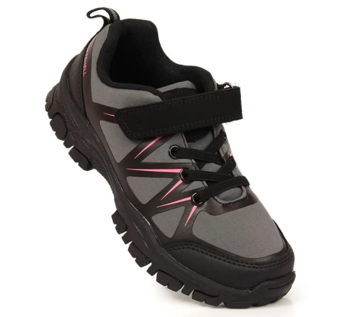 Club Jr model 17559859 šedé trekové boty na suchý zip - American