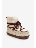 Dámské zateplené sněhule Bežové model 21637486 - Boto Dámské zateplené sněhule Bežové model 21637486 - Boto